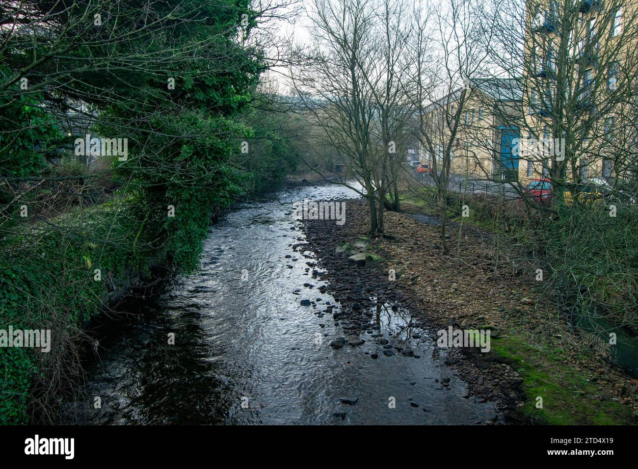 Fiume Ryburn, Sowerby Bridge Foto Stock