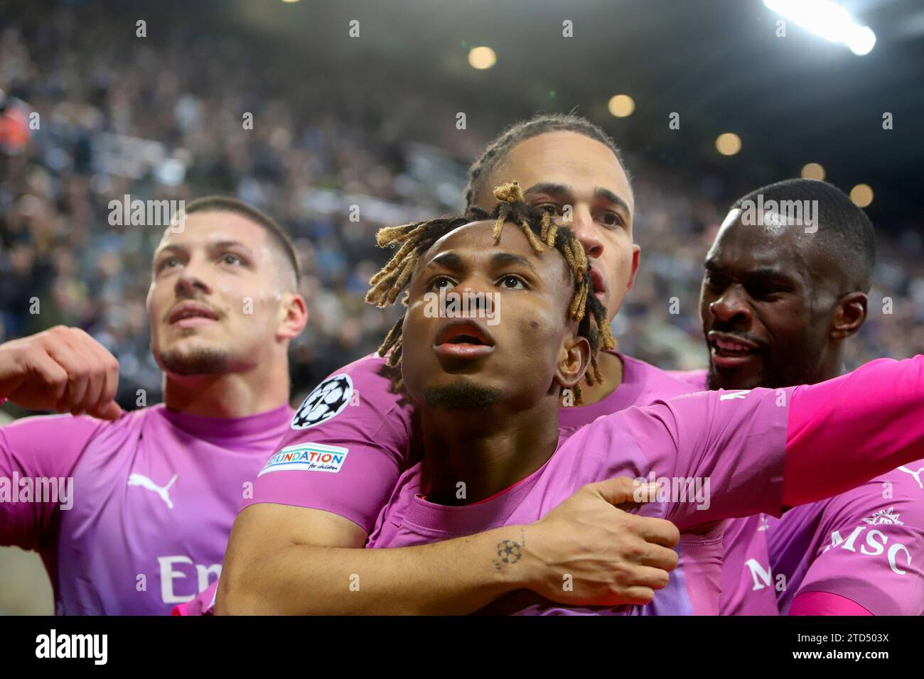 13 dicembre 2023 Newcastle - Inghilterra - sport, calcio - FC Newcastle- AC Milan - UEFA Champions League Football Championship 2023/2024 - St - in Foto Stock