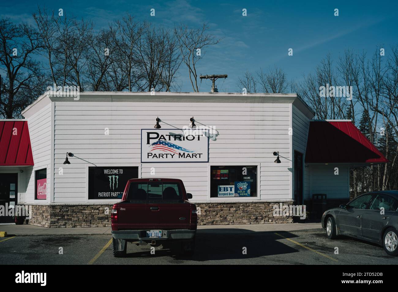 Negozio Patriot Party Mart a caro Michigan, USA Foto Stock