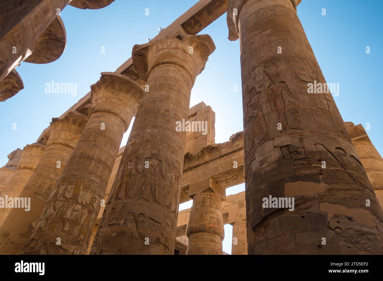 Complesso del tempio di Karnak a Luxor, costruito da Ramses II Foto Stock