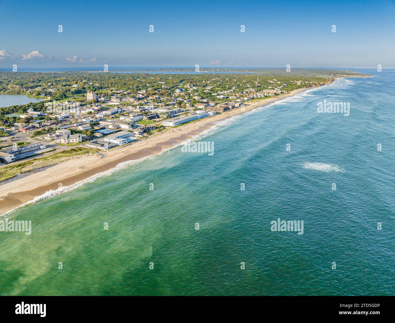 vista aerea di montauk e punti a est Foto Stock