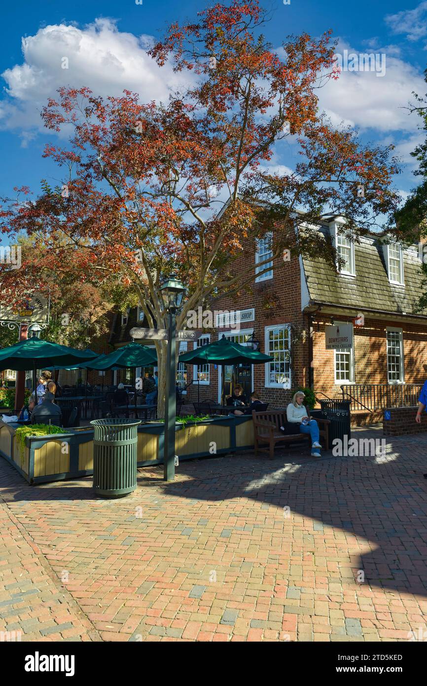Merchant Square a Colonial Williamsburg, Virginia Foto Stock
