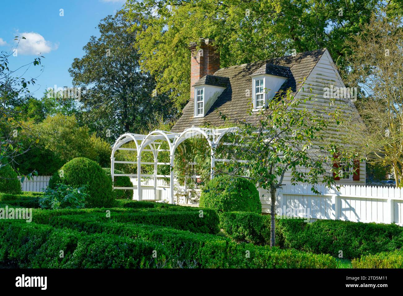 Casa in Duke of Gloucester Street, nella città coloniale di Williamsburg, Virginia Foto Stock