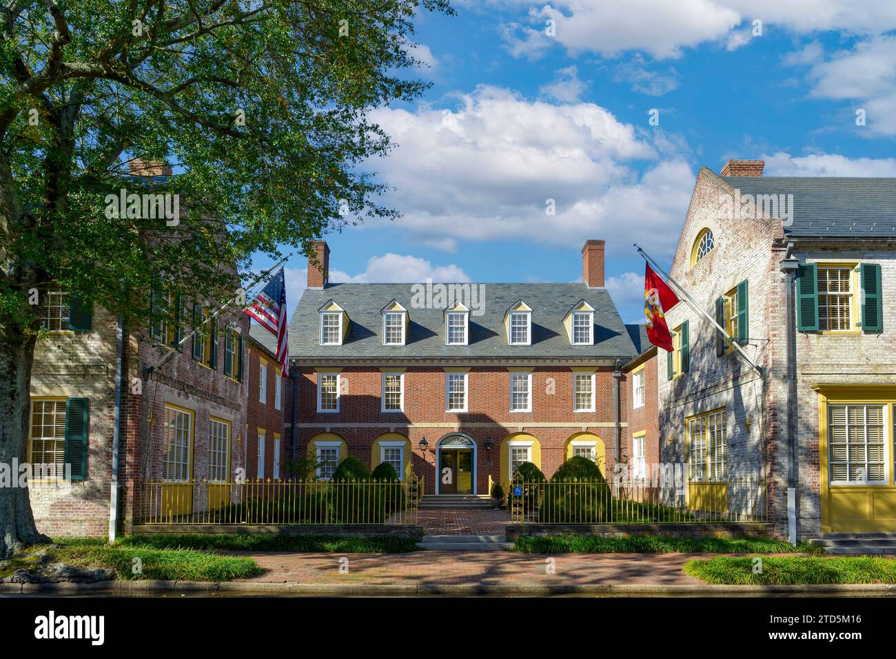 Casa in Henry Street, nella città coloniale di Williamsburg, Virginia Foto Stock