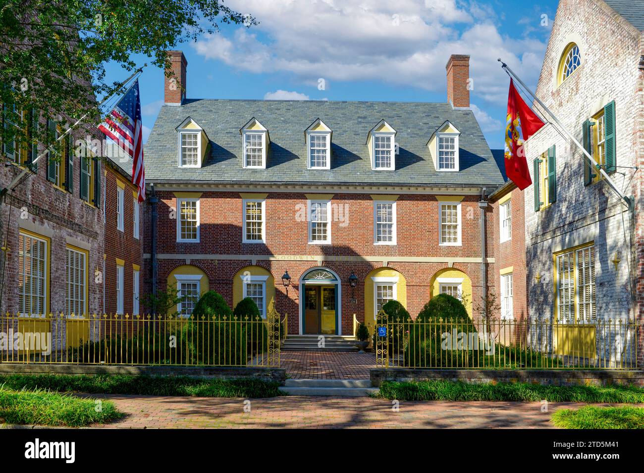 Casa in Henry Street, nella città coloniale di Williamsburg, Virginia Foto Stock