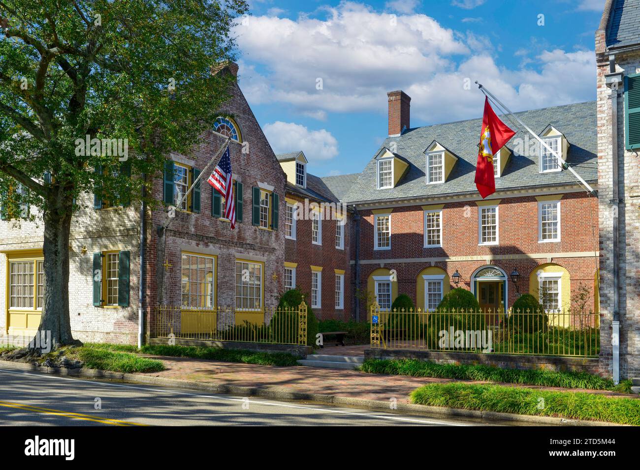 Casa in Henry Street, nella città coloniale di Williamsburg, Virginia Foto Stock