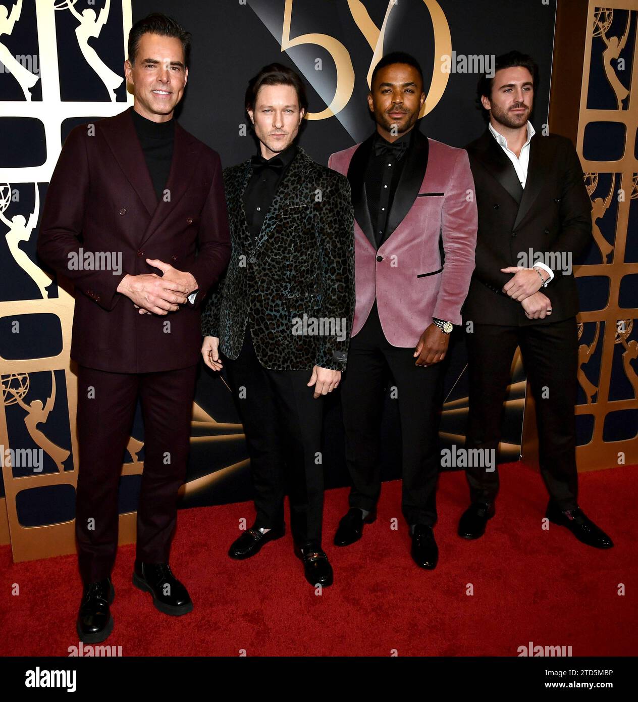 Los Angeles, USA. 15 dicembre 2023. Jason Thompson, Michael Graziadei, Sean Dominic e Connor Floyd che partecipano al 50° Daytime Emmy Awards tenutosi al Westin Bonaventure Hotel & Suites il 15 dicembre 2023 a Hollywood, CA ©Steven Bergman/AFF-USA.COM Credit: AFF/Alamy Live News Foto Stock