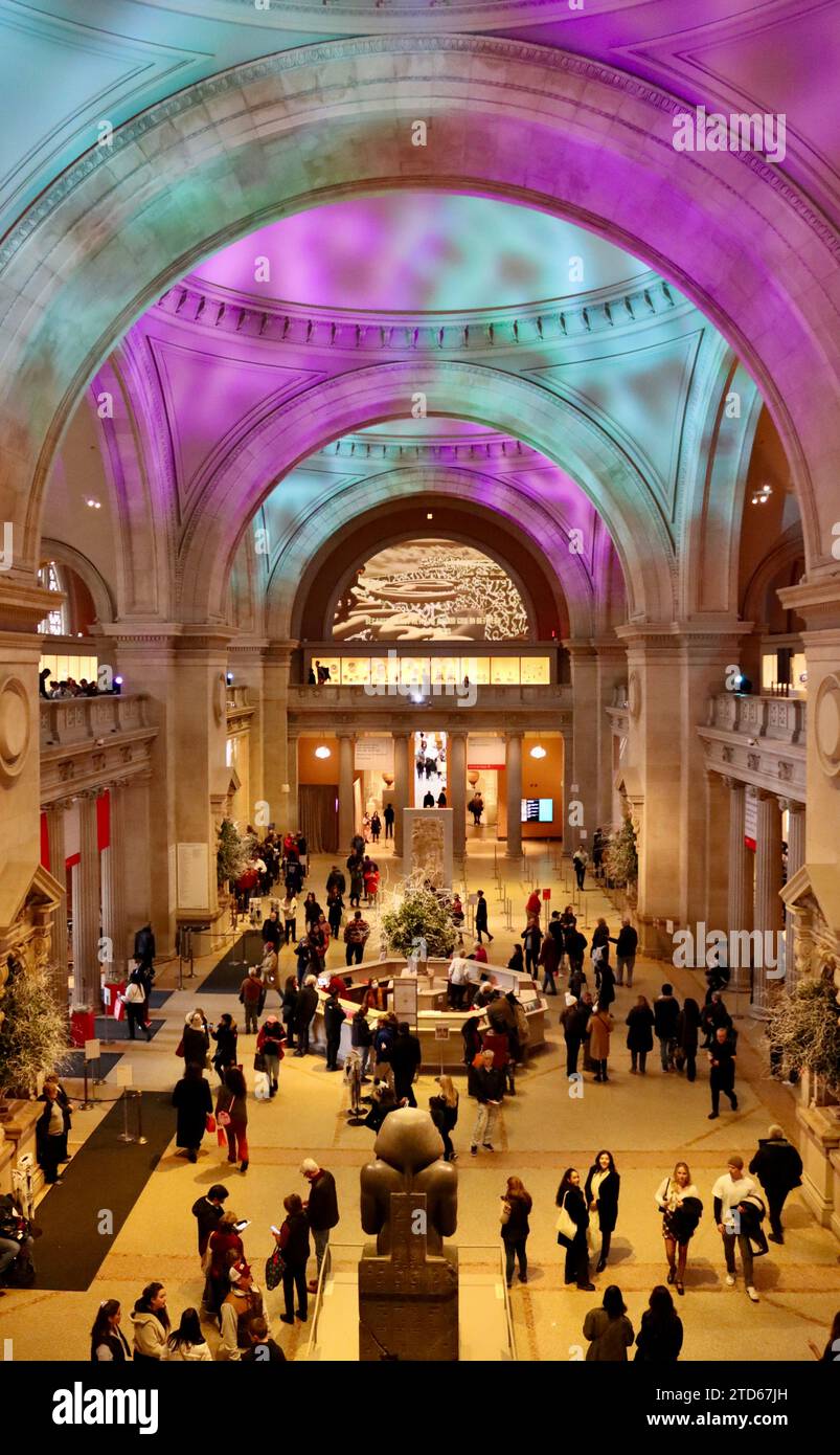 La Great Hall del Metropolitan Museum, il Met sulla Fifth avenue a Manhattan, New York Foto Stock