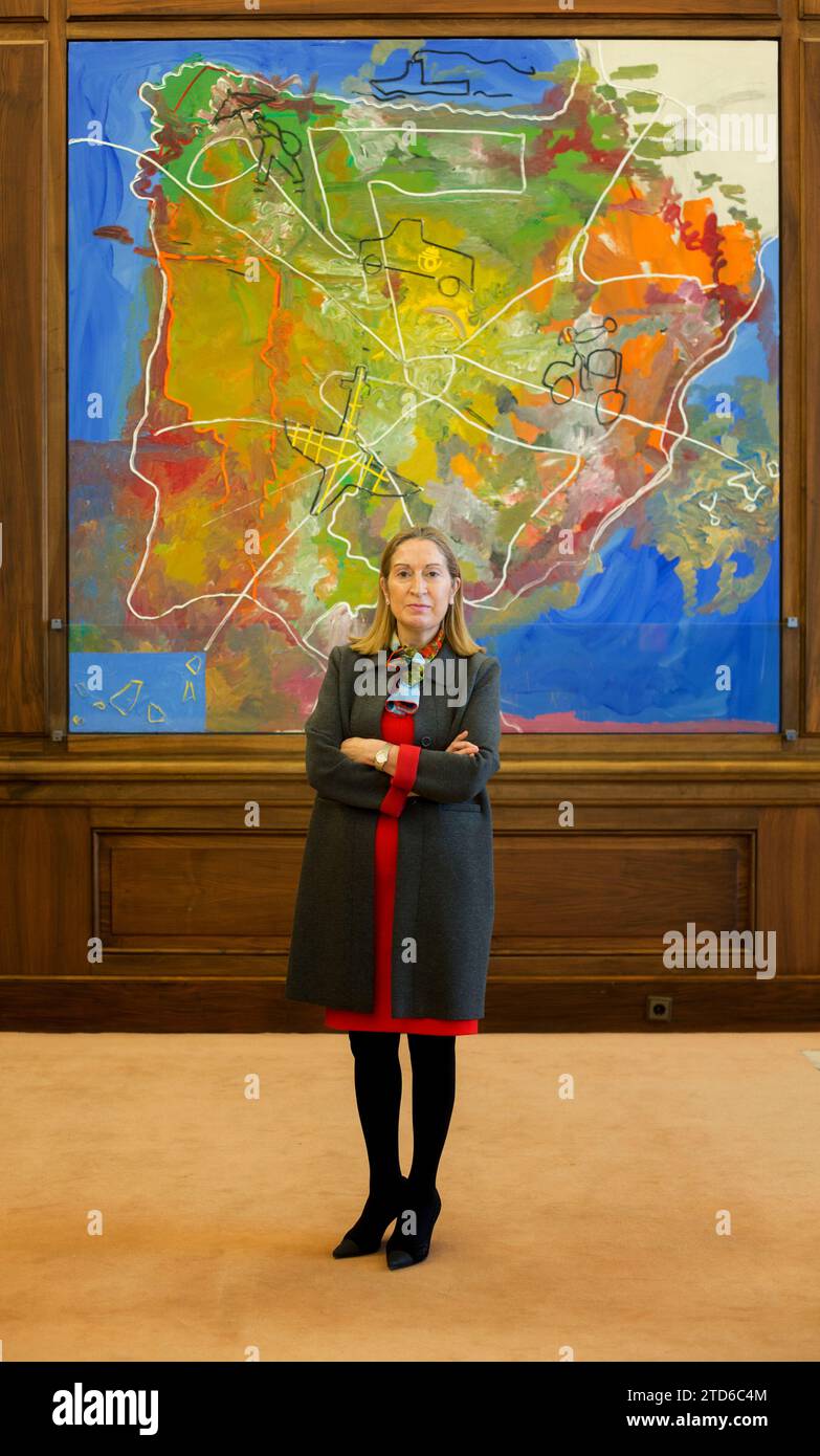Madrid, 30 gennaio 2015. Intervista con Ana Pastor, Ministro dei lavori pubblici. ArchDC. Foto: Ignacio Gil. Crediti: Album / Archivo ABC / Ignacio Gil Foto Stock