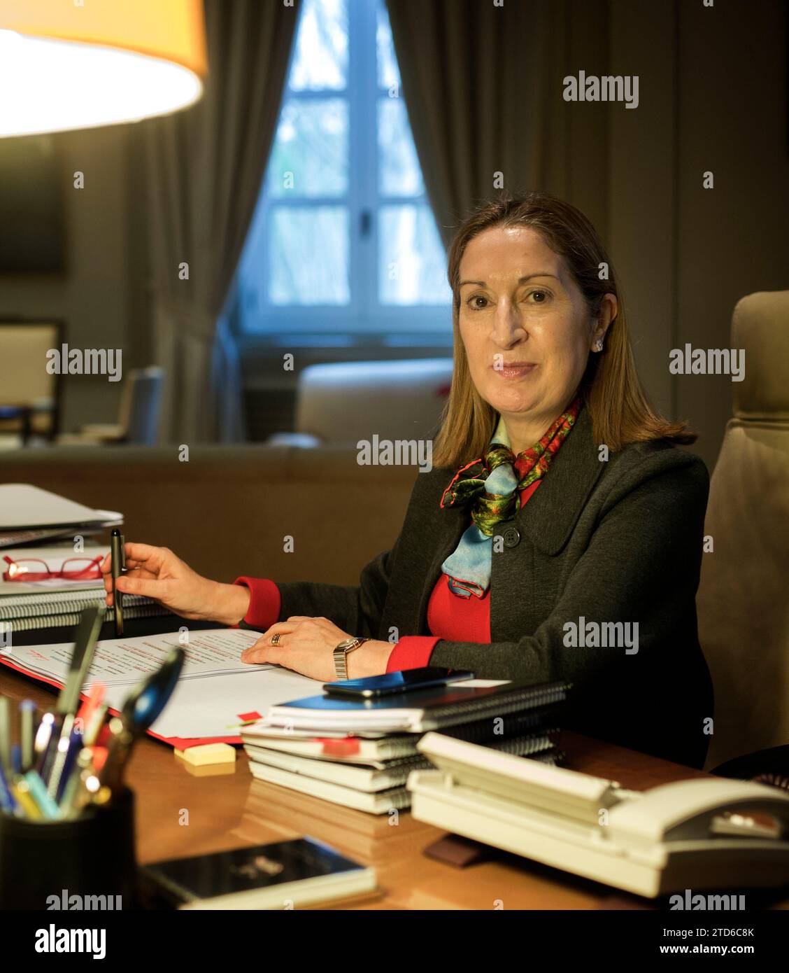 Madrid, 30 gennaio 2015. Intervista con Ana Pastor, Ministro dei lavori pubblici. ArchDC. Foto: Ignacio Gil. Crediti: Album / Archivo ABC / Ignacio Gil Foto Stock