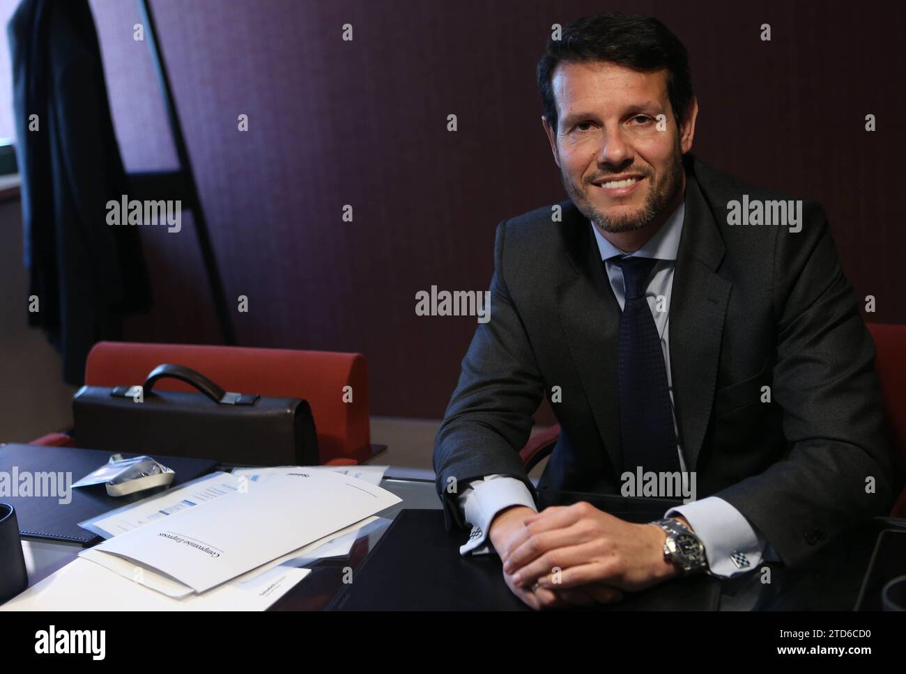 Madrid, 03/10/2015. Intervista a Eduardo Currás, direttore del settore del Banco de Sabadell. Foto: Ernesto Agudo. ARCHDC. Crediti: Album / Archivo ABC / Ernesto Agudo Foto Stock