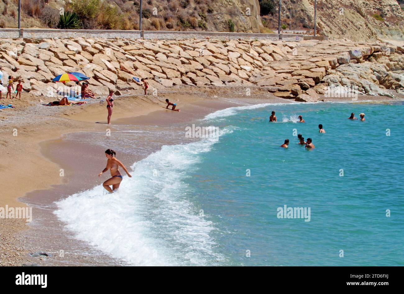 Alicante 7/18/2012 Villajoyosa Students Beach foto Juan Carlos Soler ArcDC Juan Carlos Soler. Crediti: Album / Archivo ABC / Juan Carlos Soler Foto Stock