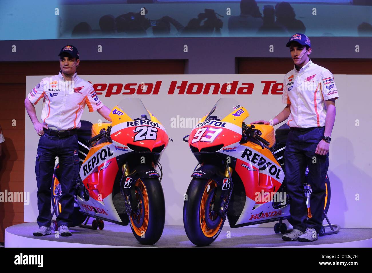 Madrid 01-24-2013 ///. Presentazione del team motociclistico Honda Repsol con Marc Marquez e Dani Pedrosa....e ///Photo..Jaime Garcia @ Archdc...... Nell'immagine... Jaime Garcia. Crediti: Album / Archivo ABC / Jaime García Foto Stock