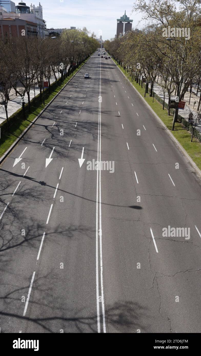 Madrid, 04/02/2015. Strade di Madrid vuote di traffico, in occasione della settimana Santa. Foto: Jaime García ARCHDC. Crediti: Album / Archivo ABC / Jaime García,Jaime García Foto Stock