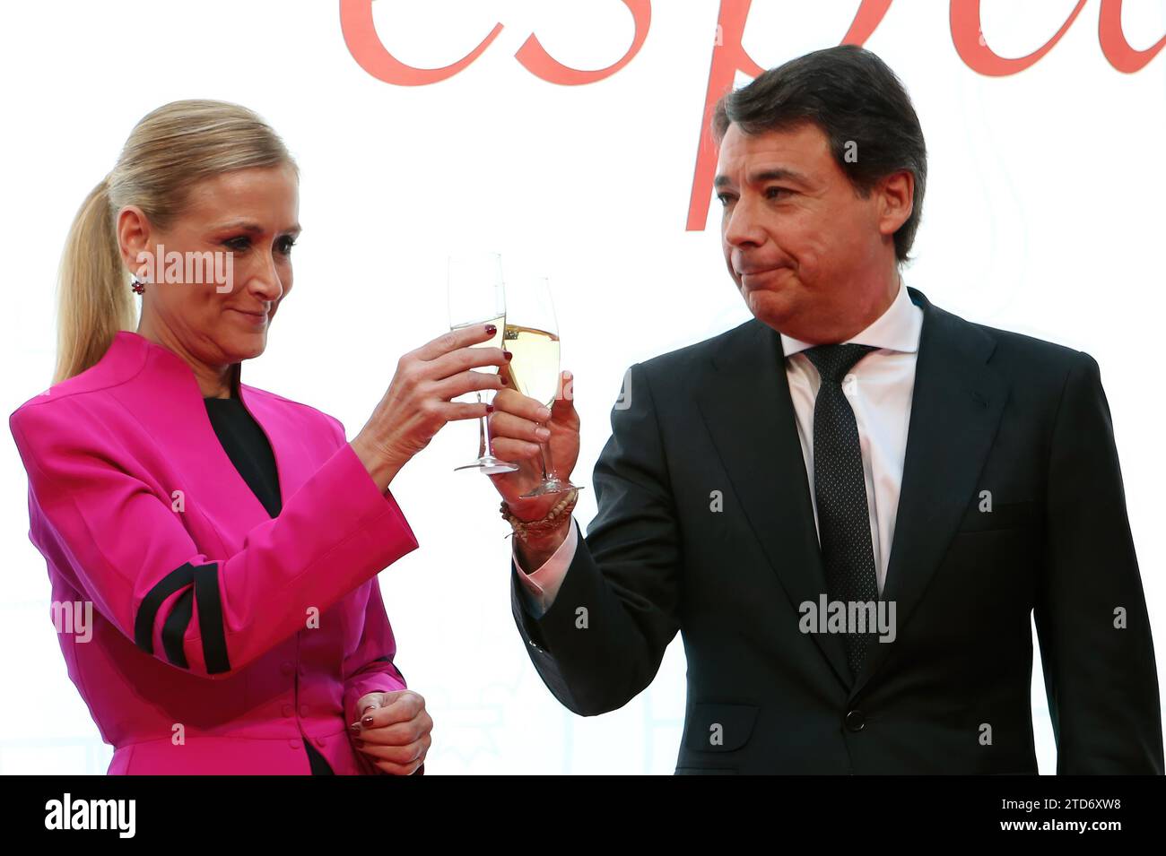 madrid, 5-12-2013.-ricevimento presso la sede della comunità di madrid per il giorno della costituzione, nell'immagine ignacio gonzalez e cristina cifuentes.-foto ernesto acute.archdc. Crediti: Album / Archivo ABC / Ernesto Agudo Foto Stock