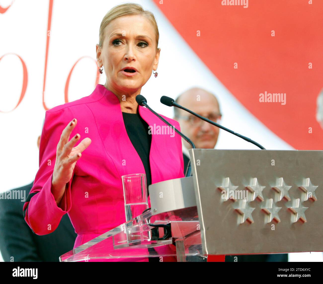 madrid, 5-12-2013.-ricevimento presso la sede della comunità di madrid per il giorno della costituzione, nell'immagine ignacio gonzalez e cristina cifuentes.-foto ernesto acute.archdc. Crediti: Album / Archivo ABC / Ernesto Agudo Foto Stock