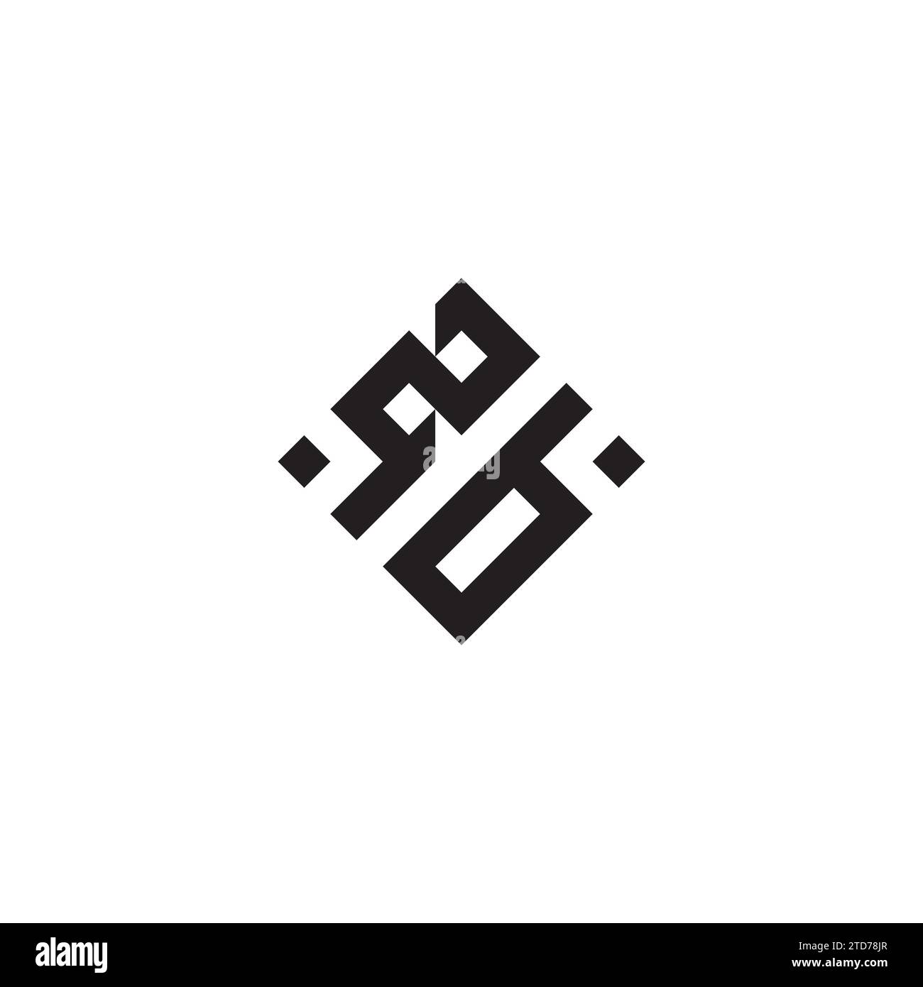 Logo astratto BZ Concept geometrico in un design professionale di alta qualità, ideale per lo Street style Illustrazione Vettoriale