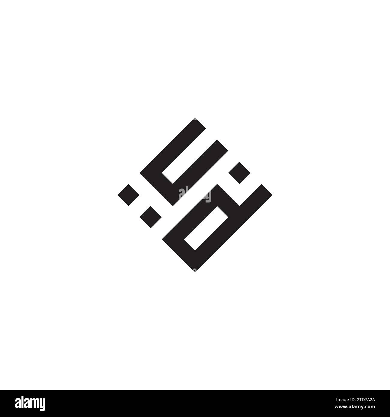 Logo del concetto geometrico DU astract in un design professionale di alta qualità, ideale per lo stile Street Illustrazione Vettoriale