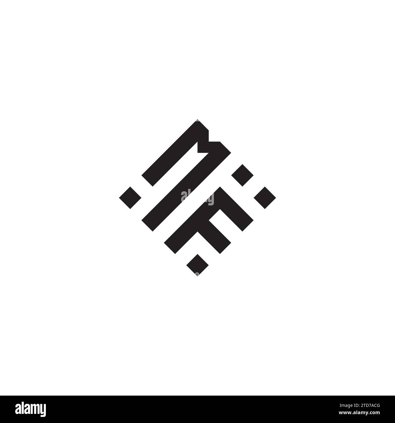 Logo Concept geometrico astratto FM con design professionale di alta qualità, ideale per lo stile Street Illustrazione Vettoriale