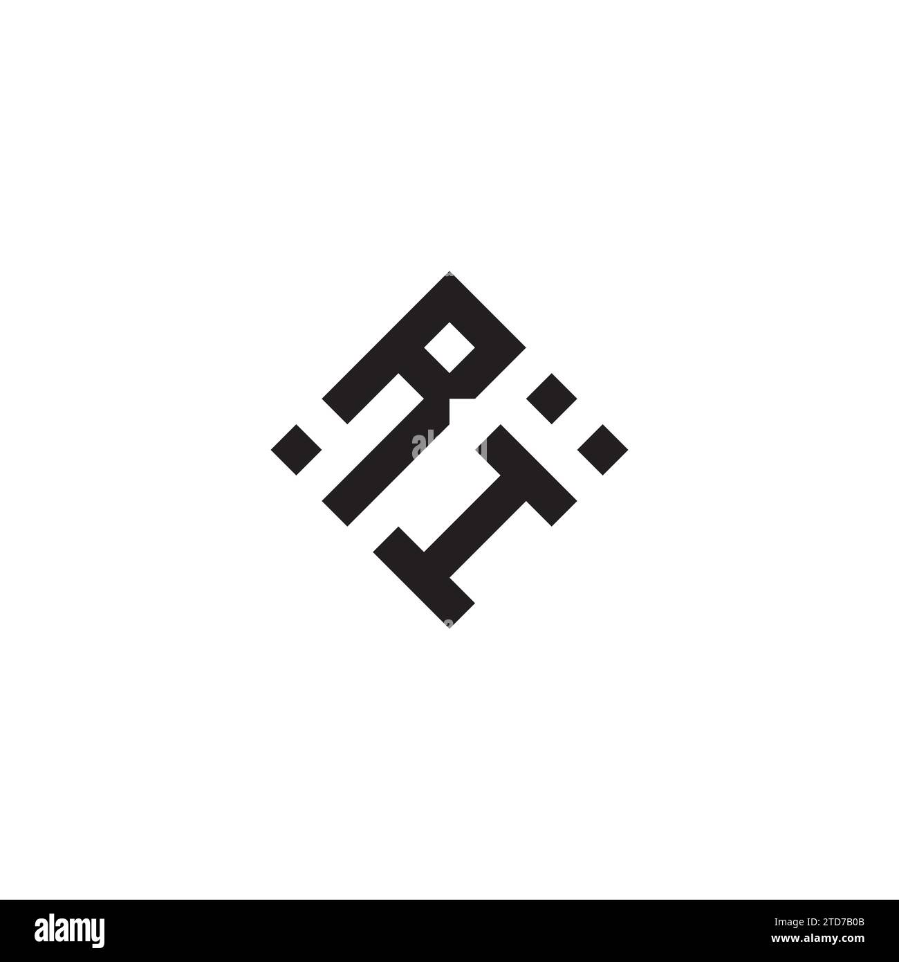 Logo concettuale geometrico astratto IR con design professionale di alta qualità, ideale per lo stile Street Illustrazione Vettoriale