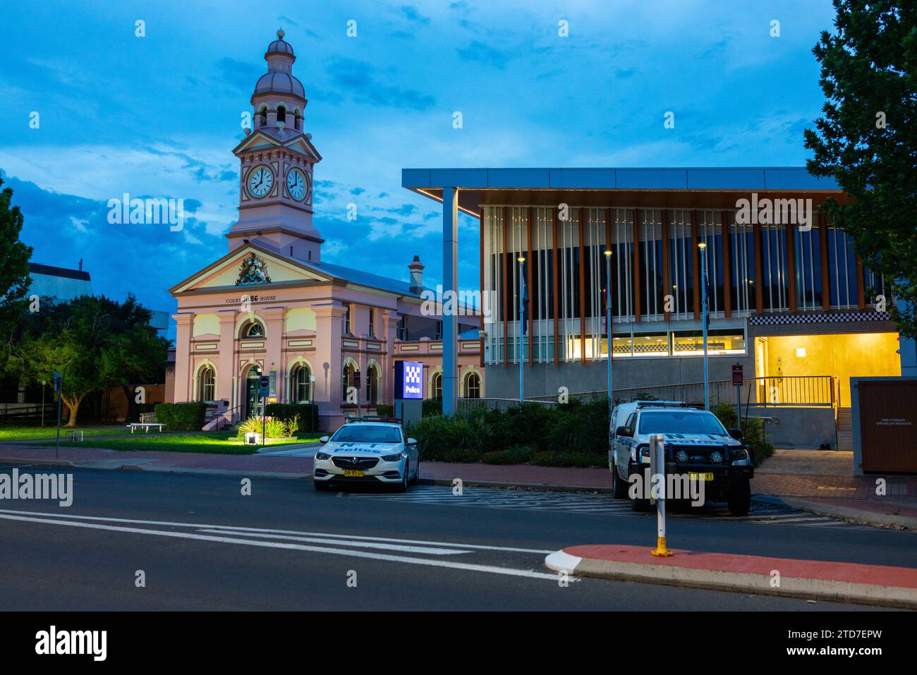 Stazione di polizia e tribunale di Inverell, nel nord del nuovo galles del sud, australia Foto Stock