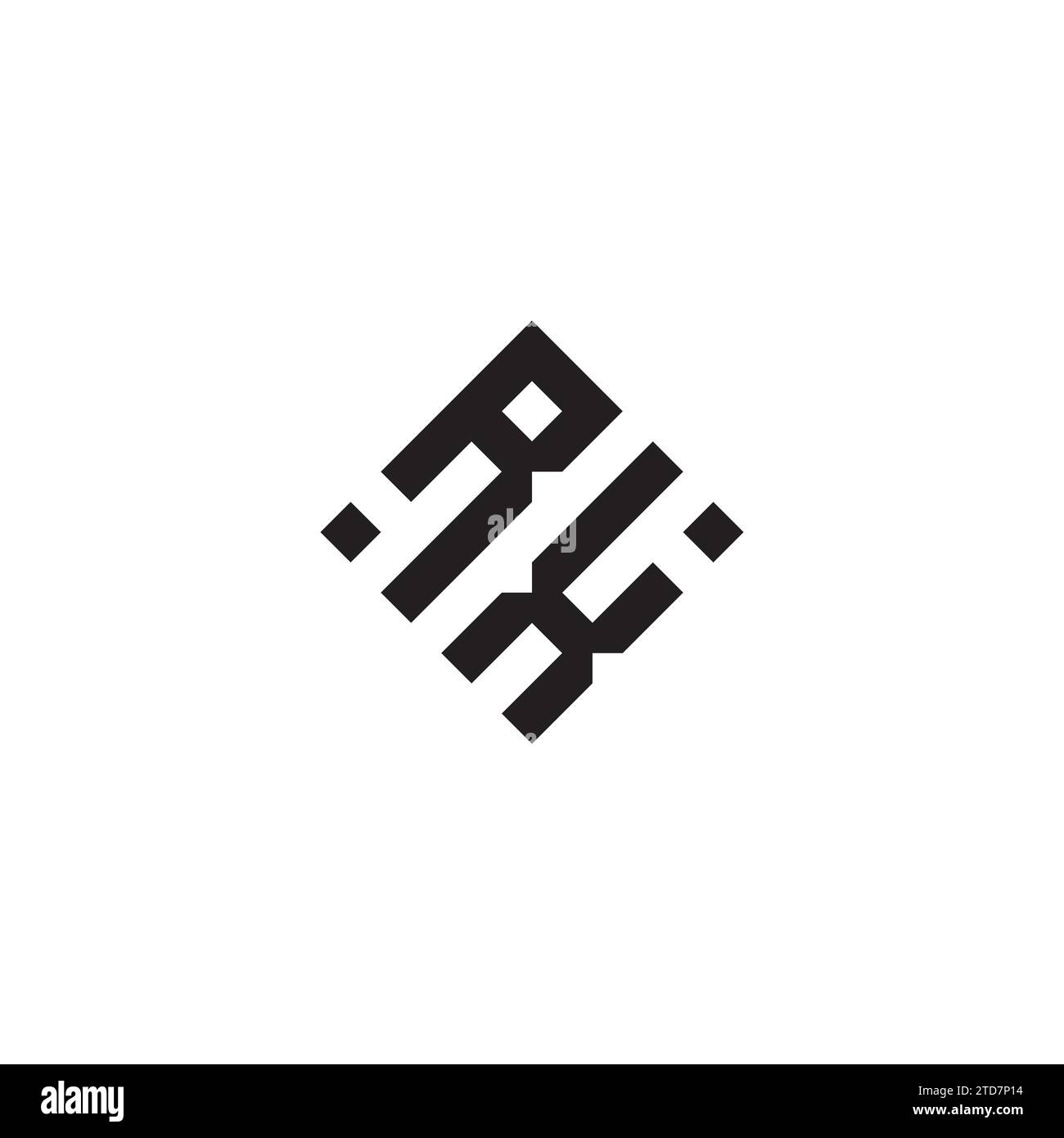 Logo XR astratto dal concept geometrico in un design professionale di alta qualità, ideale per lo Street style Illustrazione Vettoriale