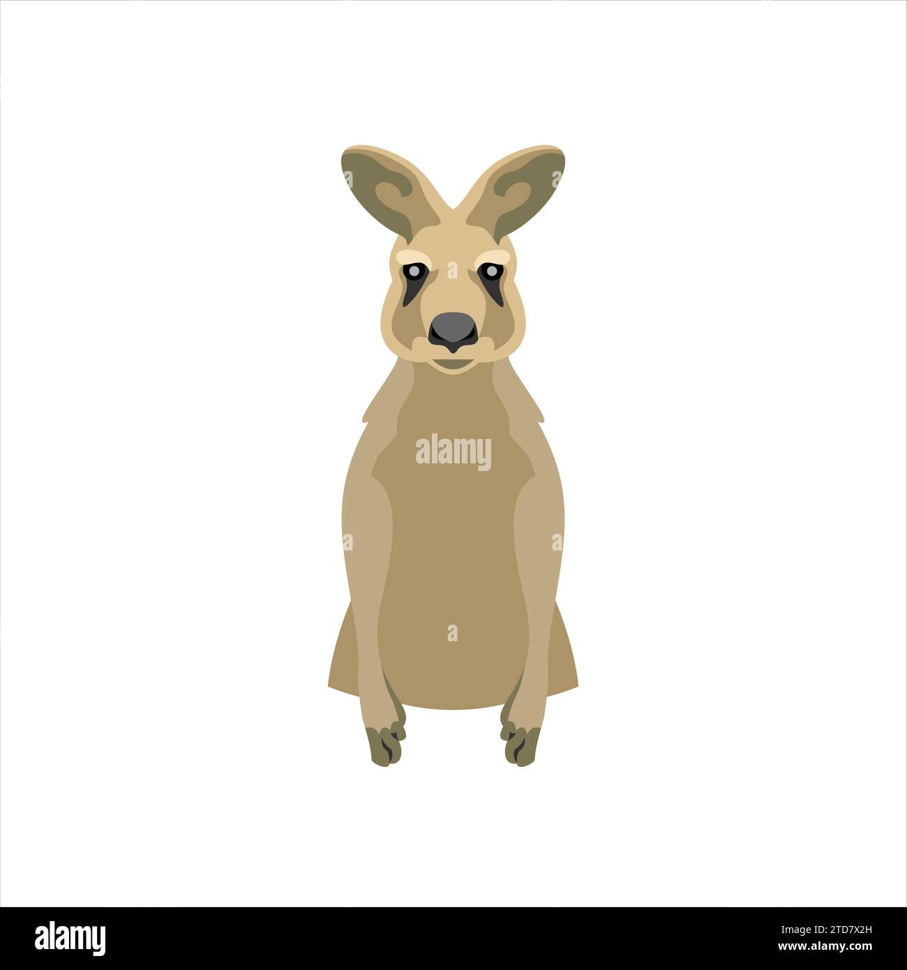 kangaroo. stile minimalista disegnato a mano. illustrazione Illustrazione Vettoriale