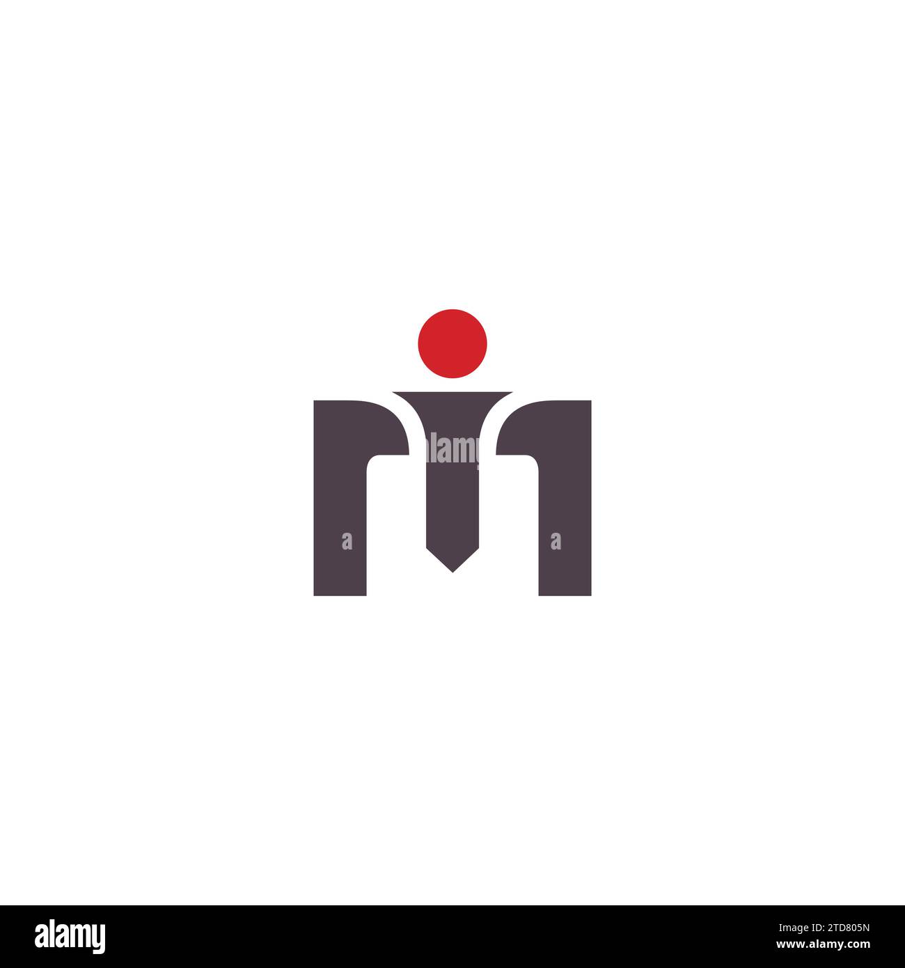 Logo MI Design semplice e pulito. Icona lettera mi Illustrazione Vettoriale