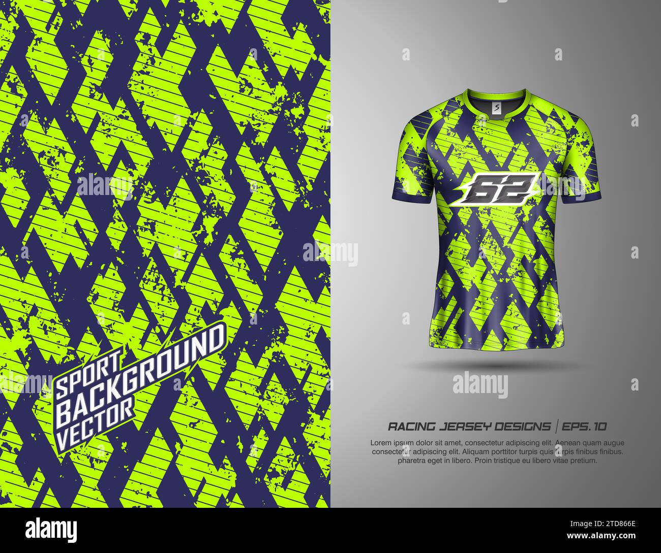Maglietta sportiva dal design camouflage moderno per corse, maglie, ciclismo, calcio, giochi Illustrazione Vettoriale