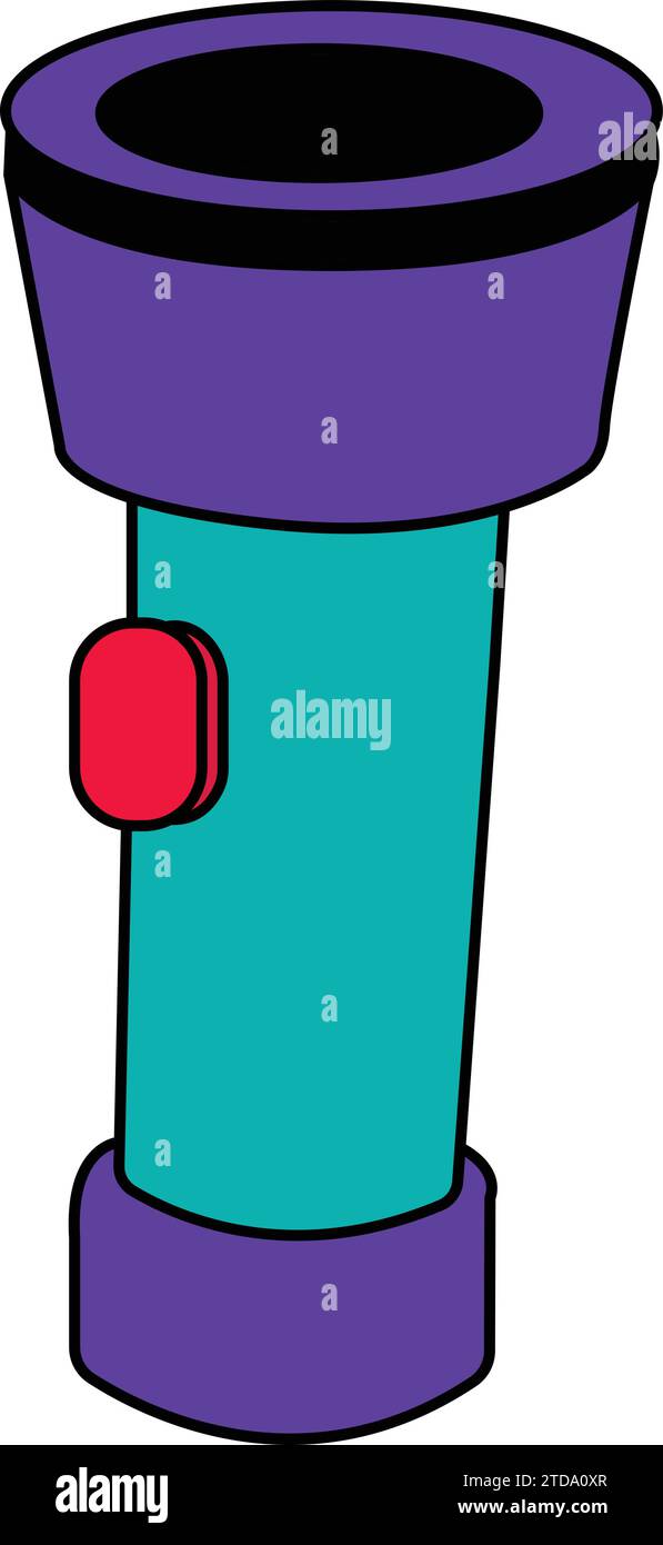 Personaggio cartoni animati torcia.adorabili personaggi cartoni animati torcia in Vector.nobody, uno, manico, plastica, web, grafico, ricerca, giallo, pulsante. Illustrazione Vettoriale