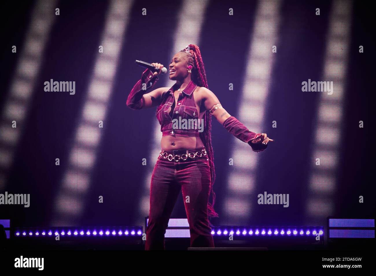 16 dicembre 2023. Sunrise, Florida, USA. Kaliii. Jingle Ball 2023 di iHeartRadio Y100 presente da Capital One. Da FLL a Miami. Foto Stock