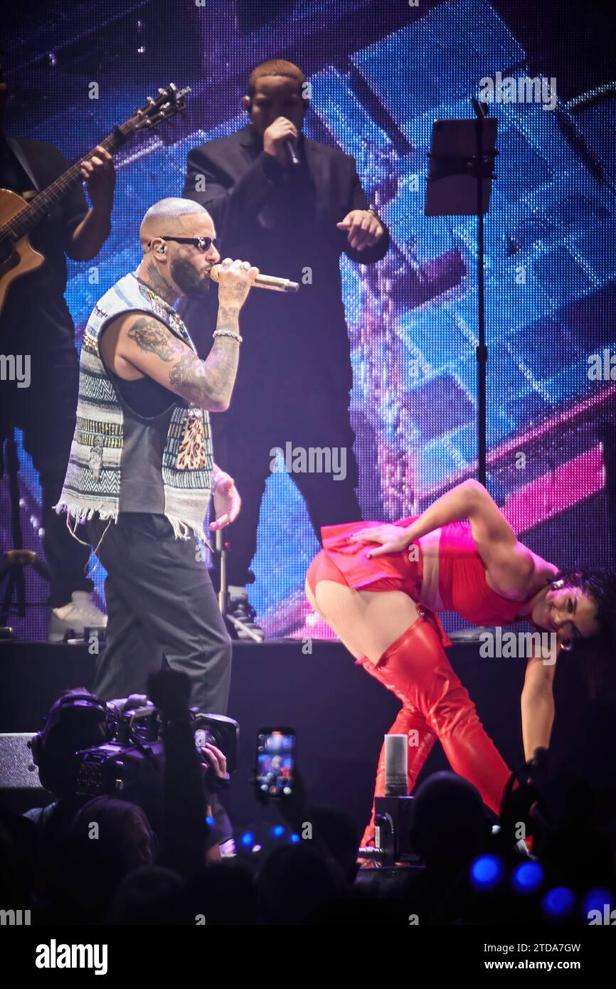 16 dicembre 2023. Sunrise, Florida, USA. Nicky Jam. Jingle Ball 2023 di iHeartRadio Y100 presente da Capital One. Da FLL a Miami. Foto Stock