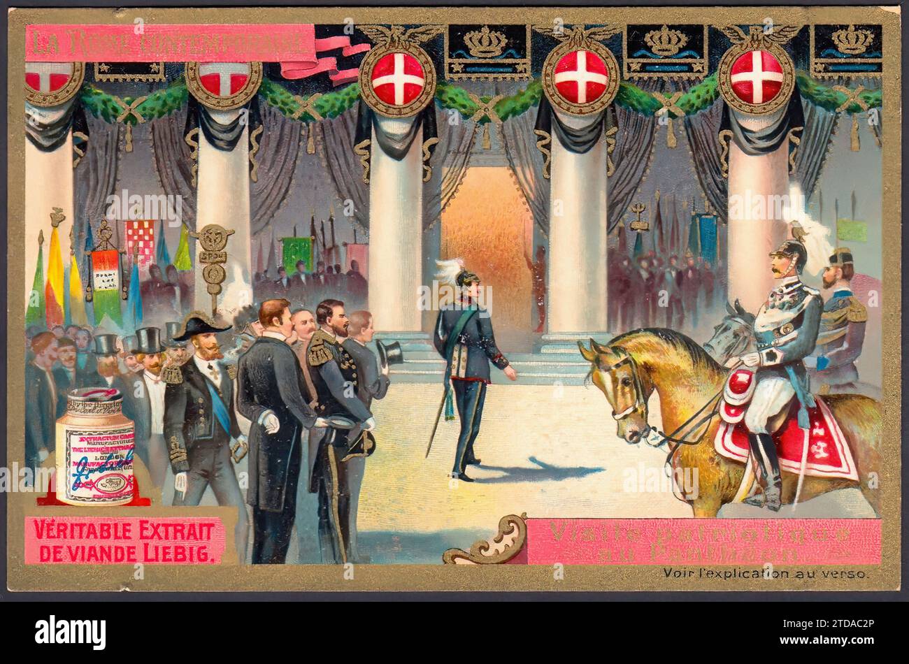 Roma storica 005 - Tradecard d'epoca Liebig Trade Card Foto Stock