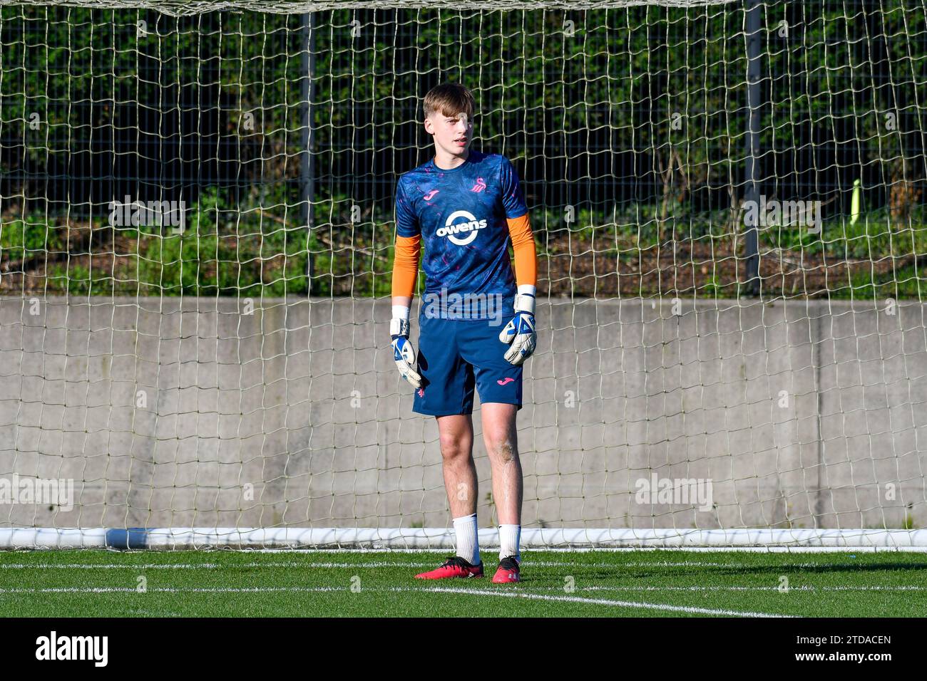 Swansea, Galles. 25 novembre 2023. Azione dell'Under 16 Professional Development League Cup match tra Swansea City e AFC Bournemouth alla Swansea City Academy di Swansea, Galles, Regno Unito, il 25 novembre 2023. Crediti: Duncan Thomas/Majestic Media. Foto Stock