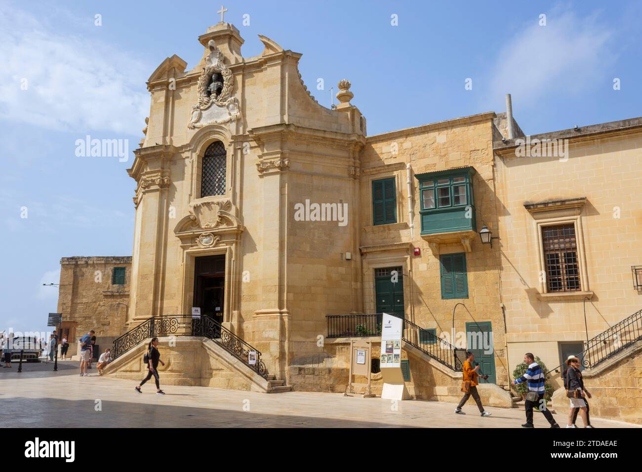 La Valletta, Malta. La chiesa di nostra Signora della Vittoria, precedentemente nota come chiesa di Sant'Antonio Abate, la prima chiesa e edificio completato in Foto Stock