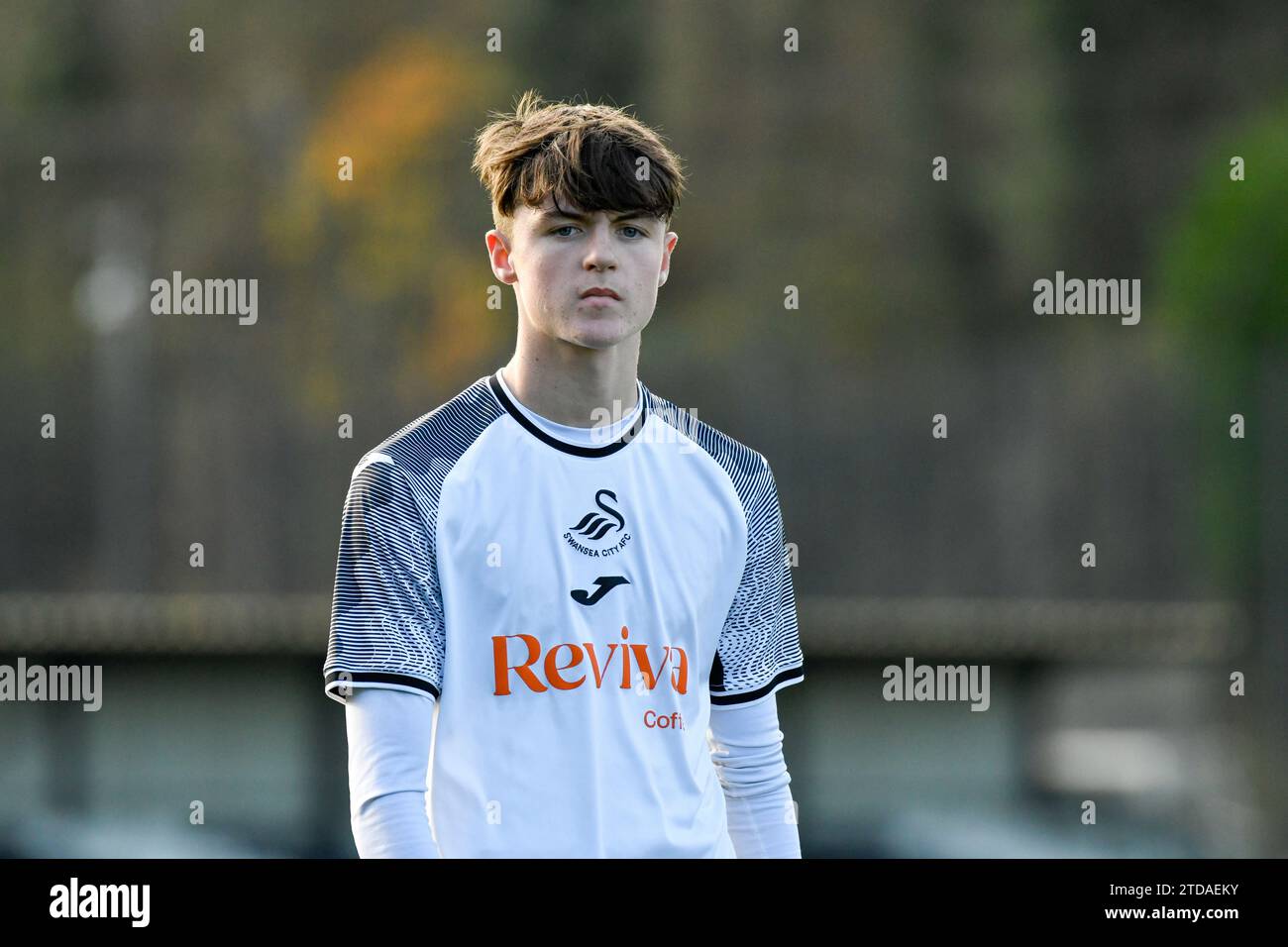 Swansea, Galles. 25 novembre 2023. Azione dell'Under 16 Professional Development League Cup match tra Swansea City e AFC Bournemouth alla Swansea City Academy di Swansea, Galles, Regno Unito, il 25 novembre 2023. Crediti: Duncan Thomas/Majestic Media. Foto Stock