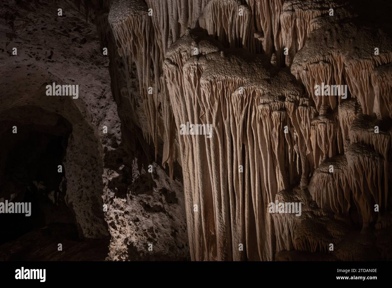 Sipario come Formaitons nel Carlsbad Caverns National Park Foto Stock