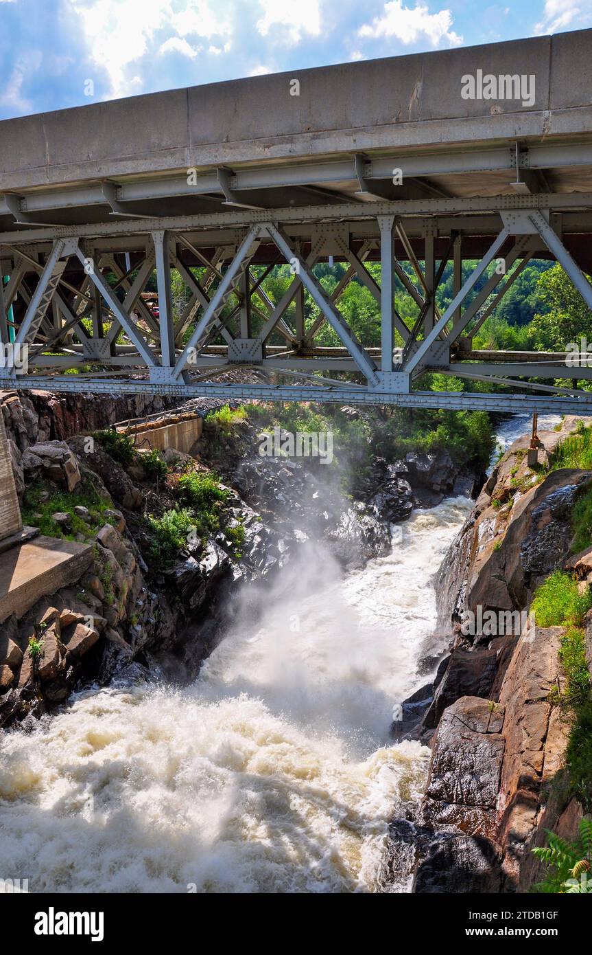 Una potente cascata a Muskoka, Ontario, Canada. Foto Stock