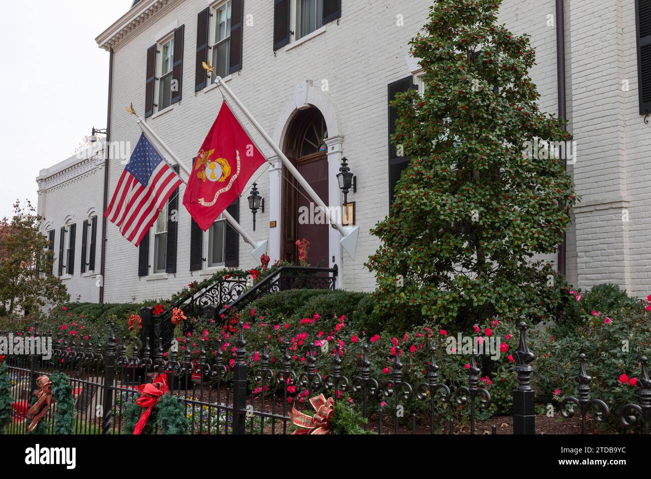Washington, DC - la casa del comandante del corpo dei Marines degli Stati Uniti. L'edificio è stato sede dei comandanti dei Marine Corps dal 1801. Foto Stock