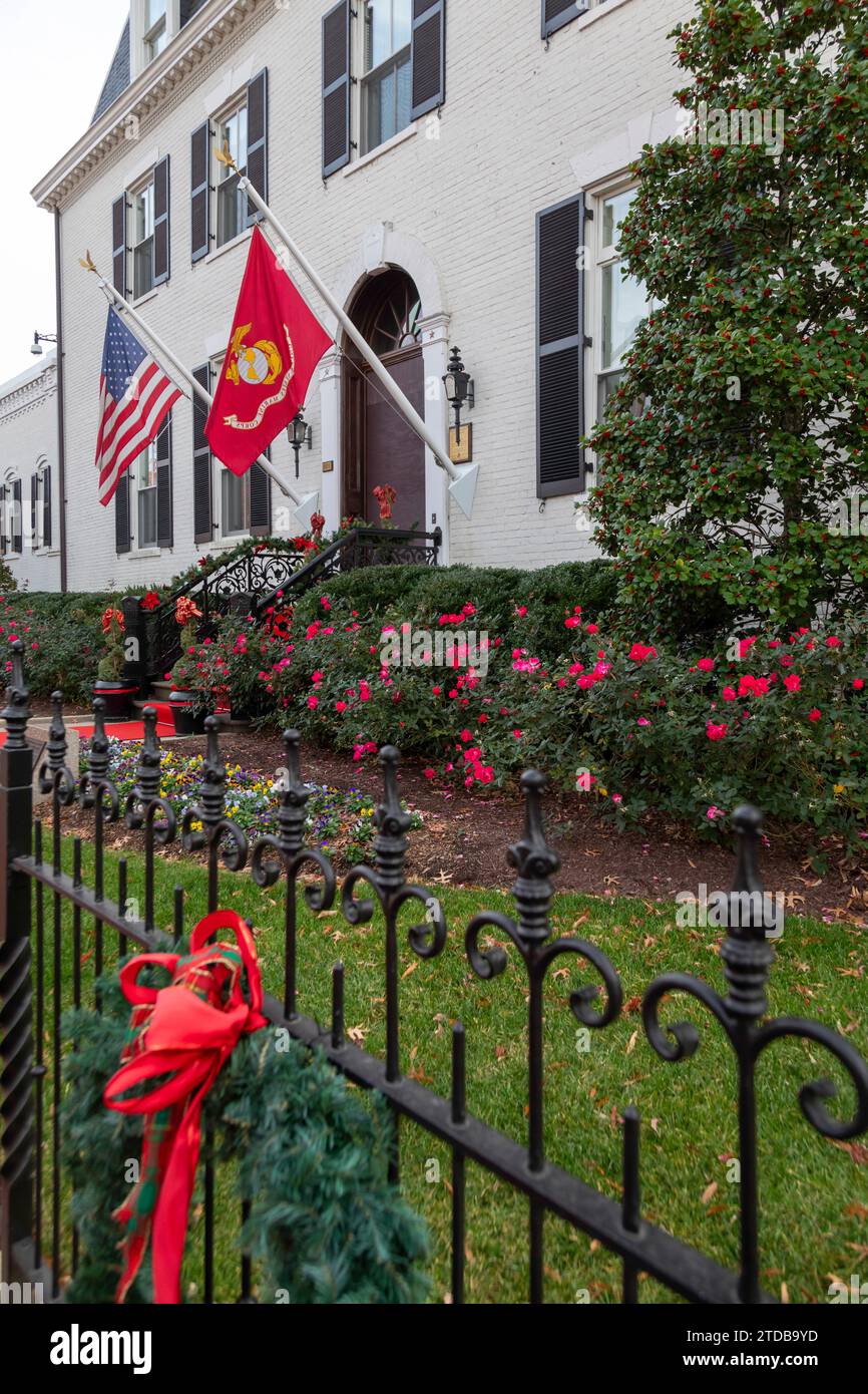 Washington, DC - la casa del comandante del corpo dei Marines degli Stati Uniti. L'edificio è stato sede dei comandanti dei Marine Corps dal 1801. Foto Stock