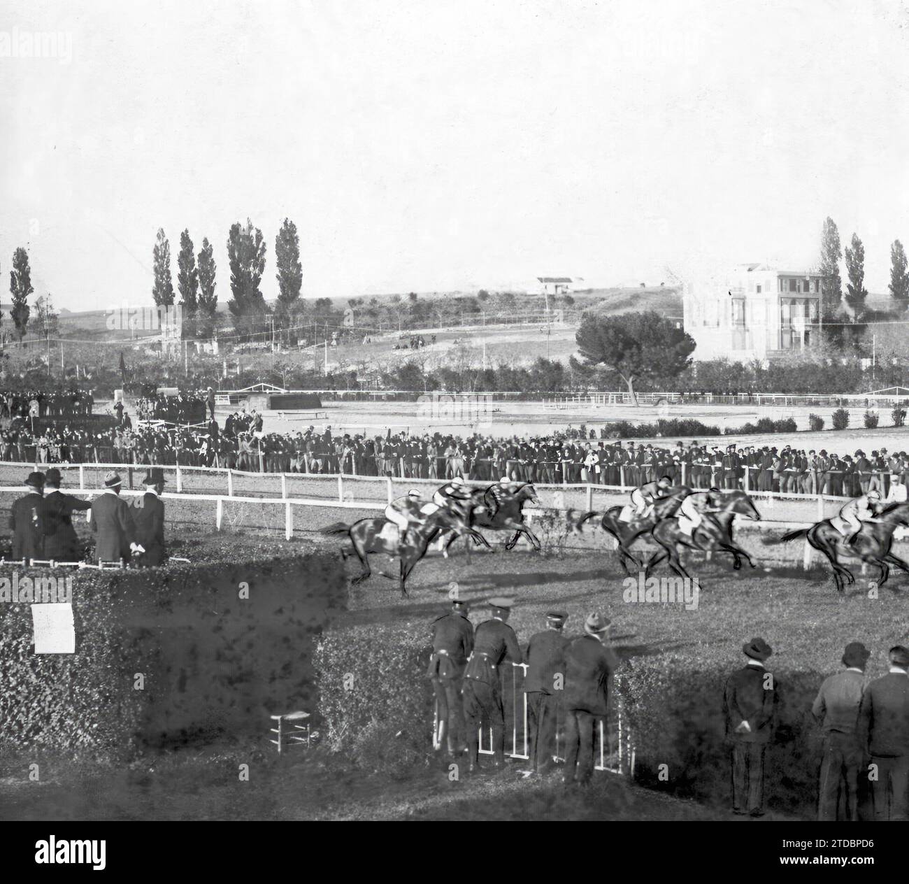 05/04/1922. Madrid. All'ippodromo di Castellana. Apparizione della pista durante la terza gara di quelli svolti ieri. Crediti: Album / Archivo ABC / Julio Duque Foto Stock