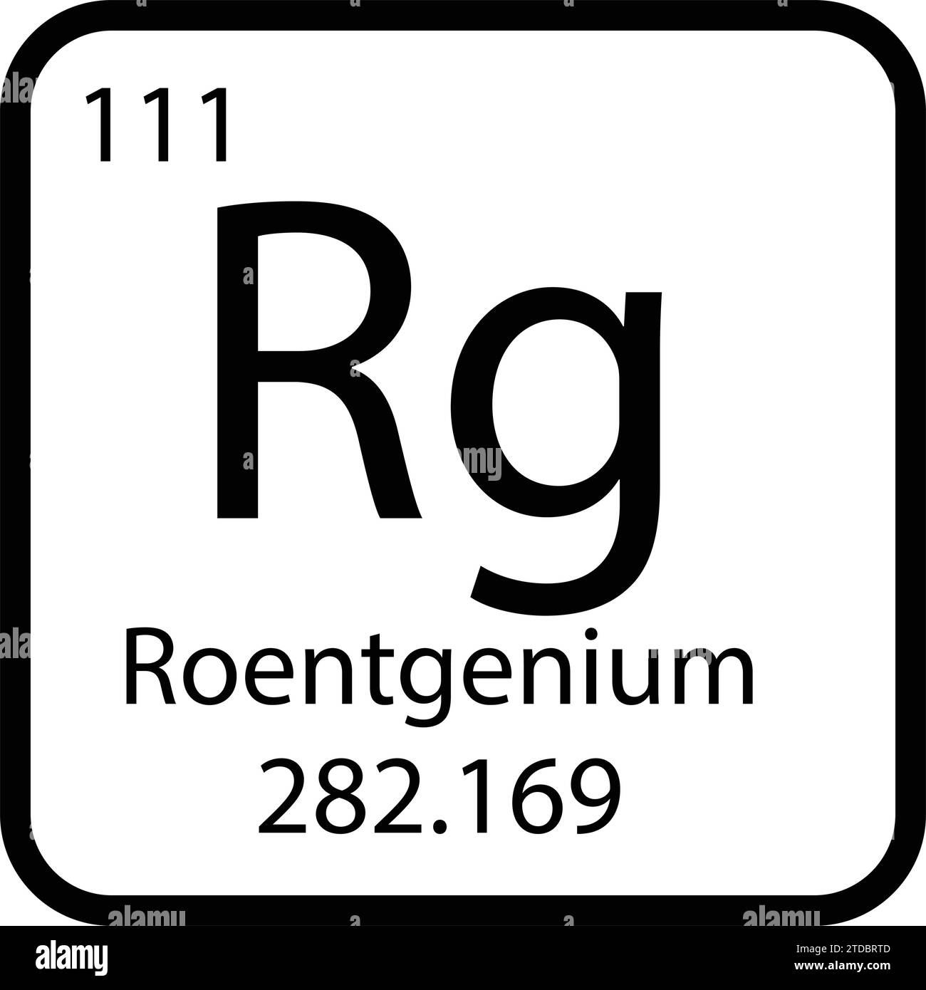 Disegno illustrativo vektor icona Roentgenium Illustrazione Vettoriale