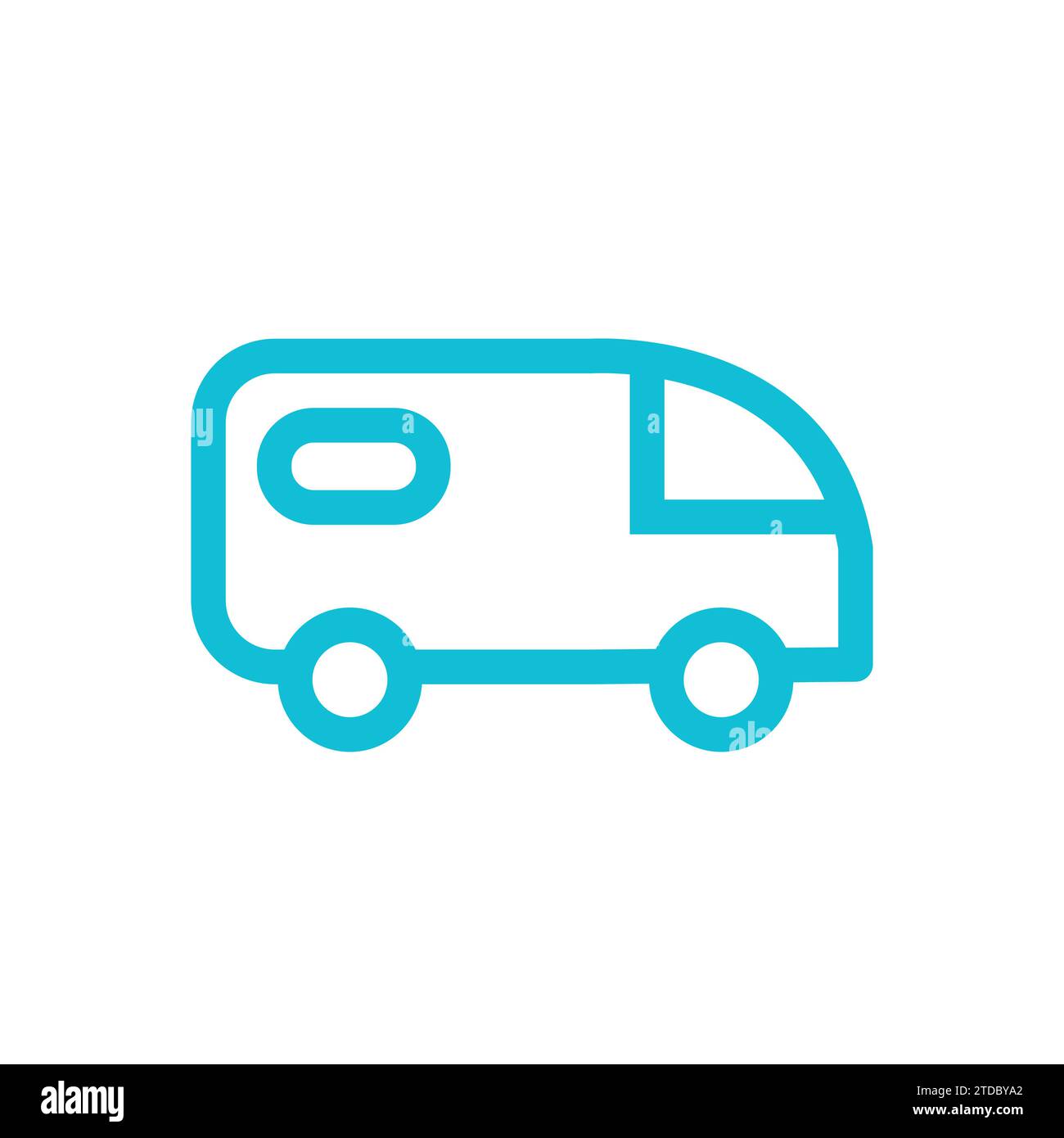 Van, camper van Icon. Dal set di icone blu. Illustrazione Vettoriale