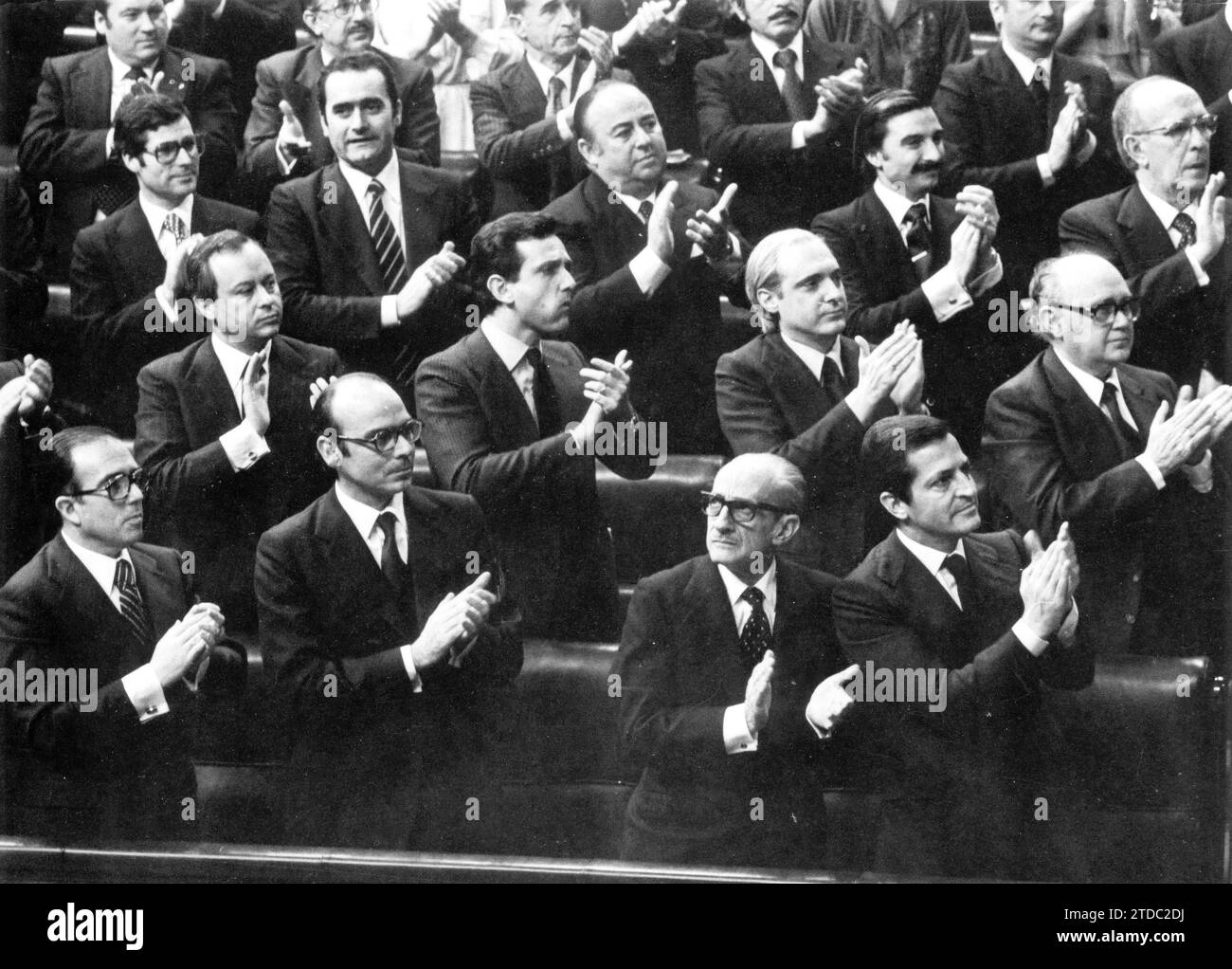 12/26/1978. Cortes - Costituzione - Applausi per il discorso del re. Crediti: Album / Archivo ABC / Teodoro Naranjo Domínguez Foto Stock