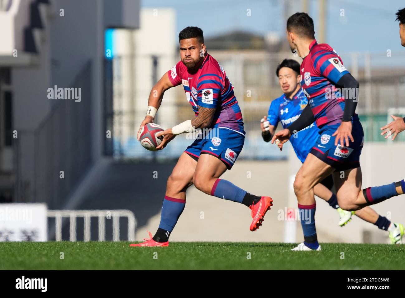 Higashi Osaka Giappone. 17 dicembre 2023. Patrick Stehlin (Liners), 17 DICEMBRE 2023 - Rugby : Japan Rugby League One 2023-24 partita tra Hanazono Kintetsu Liners 0-49 Saitama Panasonic Wild Knights all'Hanazono Rugby Stadium di Higashi Osaka Giappone. Credito: SportsPressJP/AFLO/Alamy Live News Foto Stock
