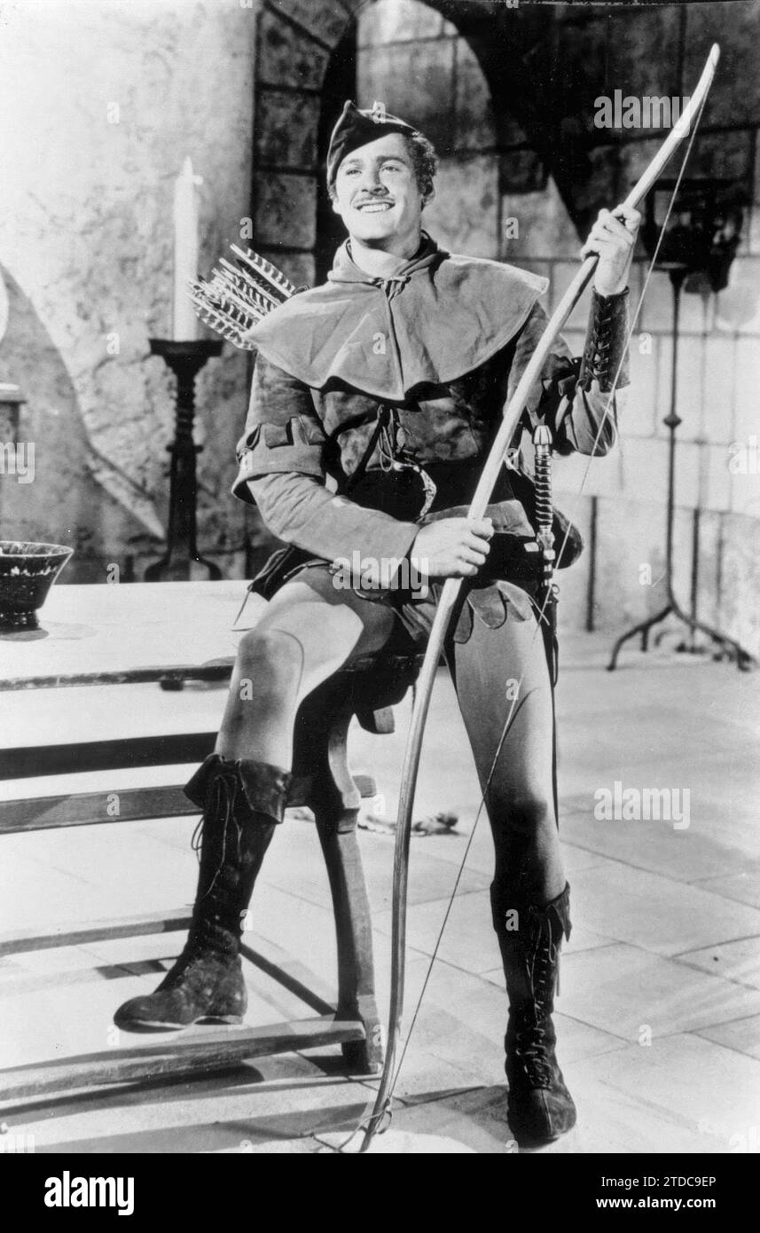 12/31/1937. Errol Flynn in "Robin of the Woods". Crediti: Album / Archivo ABC Foto Stock