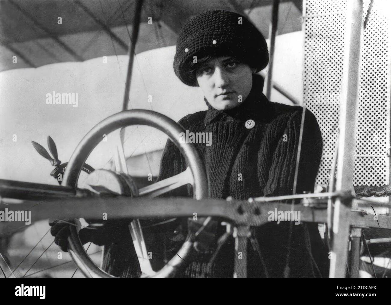 1910, l'aviatore Raymode de Laroche. Crediti: Album / Archivo ABC Foto Stock