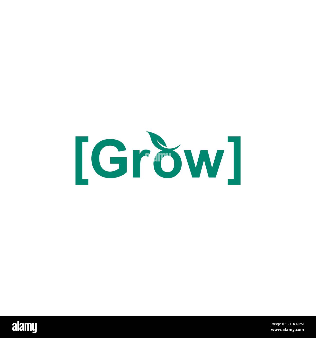 Logo Grow Nature. Aumentare il vettore di scrittura Illustrazione Vettoriale