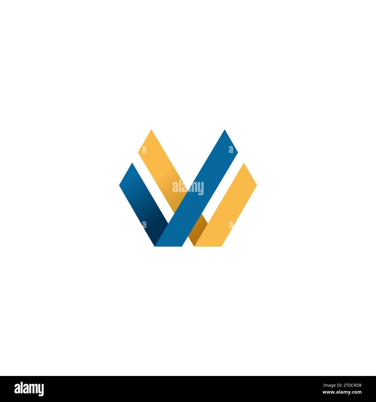 V e W Logo Vector. Modello logo VW Illustrazione Vettoriale