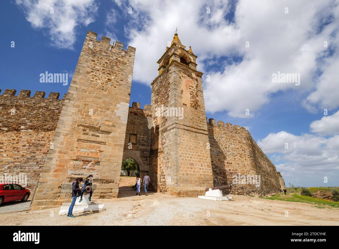 castillo de Mourão, siglo XIV, Mourão, Distrito de Évora, Alentejo, Portogallo Foto Stock
